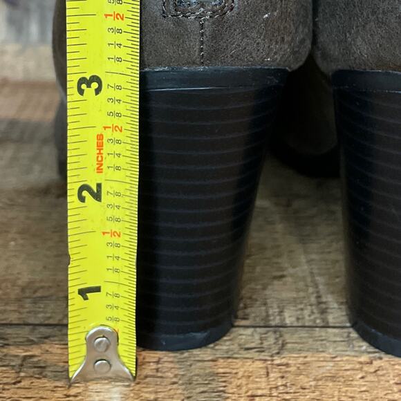 Bar III Jillian Heeled Leather Zip Back Brown Boots Booties Ankle Size 7 - Picture 10 of 10